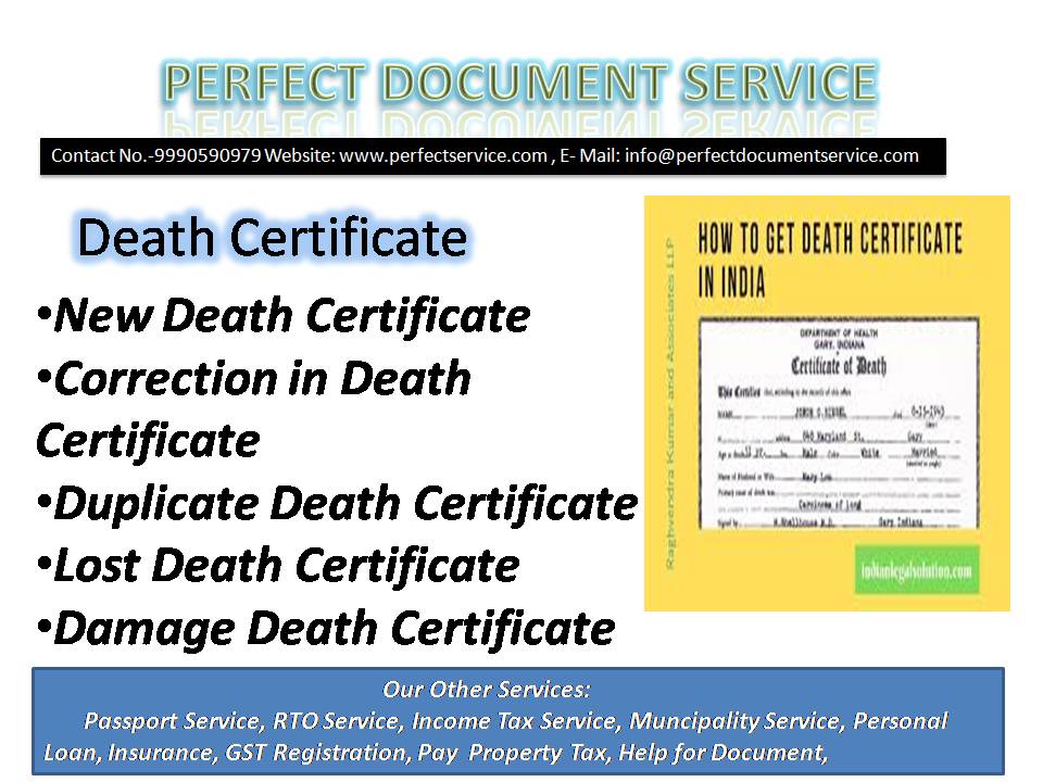 Death certificate | MCD| south Delhi|