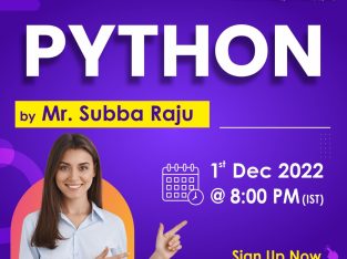 👉Attend Free Demo On Python by Mr. Subba Raju.