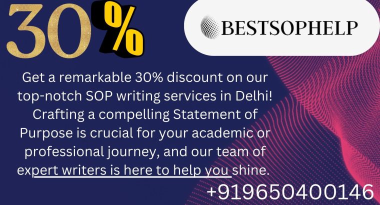 Expert SOP Writers in Delhi | Best Quality | Same
