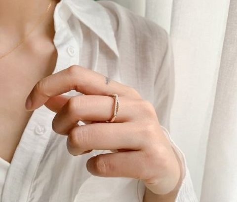 Buy fashion pearl Bowknot shiny Rings contracted