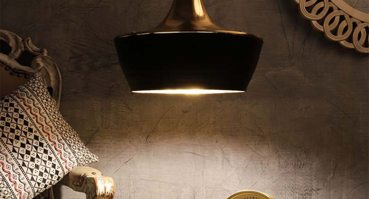 Vega Hanging Light Gold & Black Finish