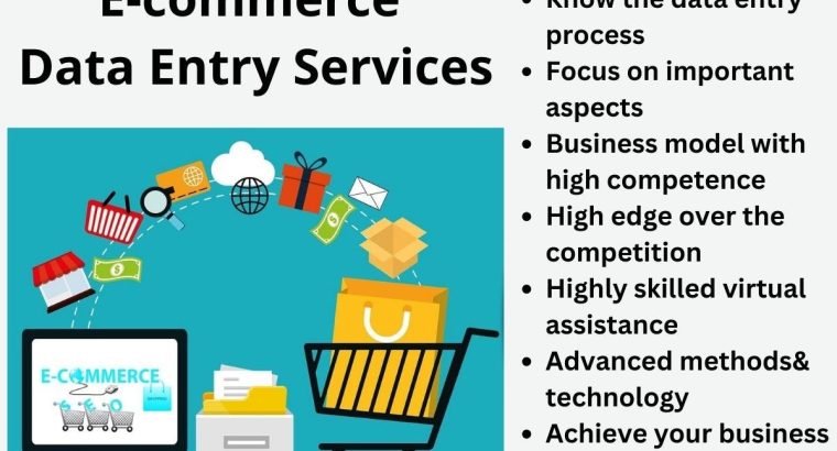 Ecommerce data entry services