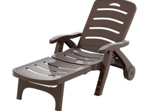 Gardeon Sun Lounger Folding Chair with Wheels –Outdoor Relaxation
