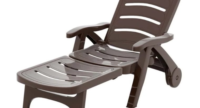 Gardeon Sun Lounger Folding Chair with Wheels –Outdoor Relaxation